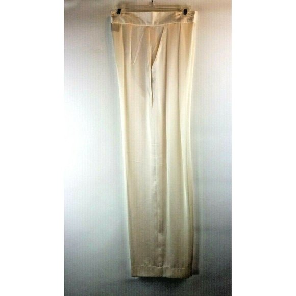 IB Diffusion VTG Ivory Satin Pleated Pants 10 - Picture 8 of 9